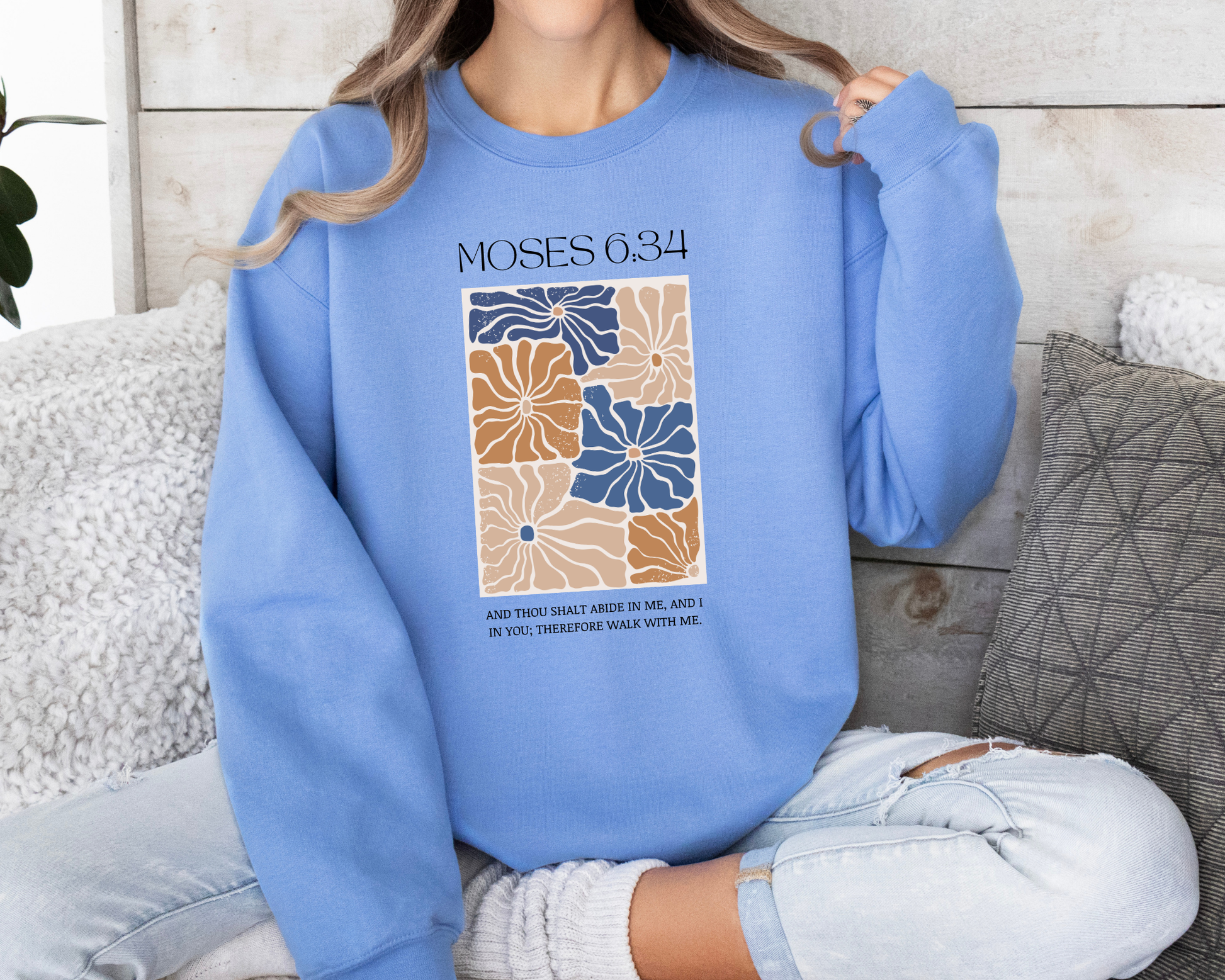 2026 Girls Camp | Moses 6:34 | Scripture Sweatshirt La Bella Rose Boutique