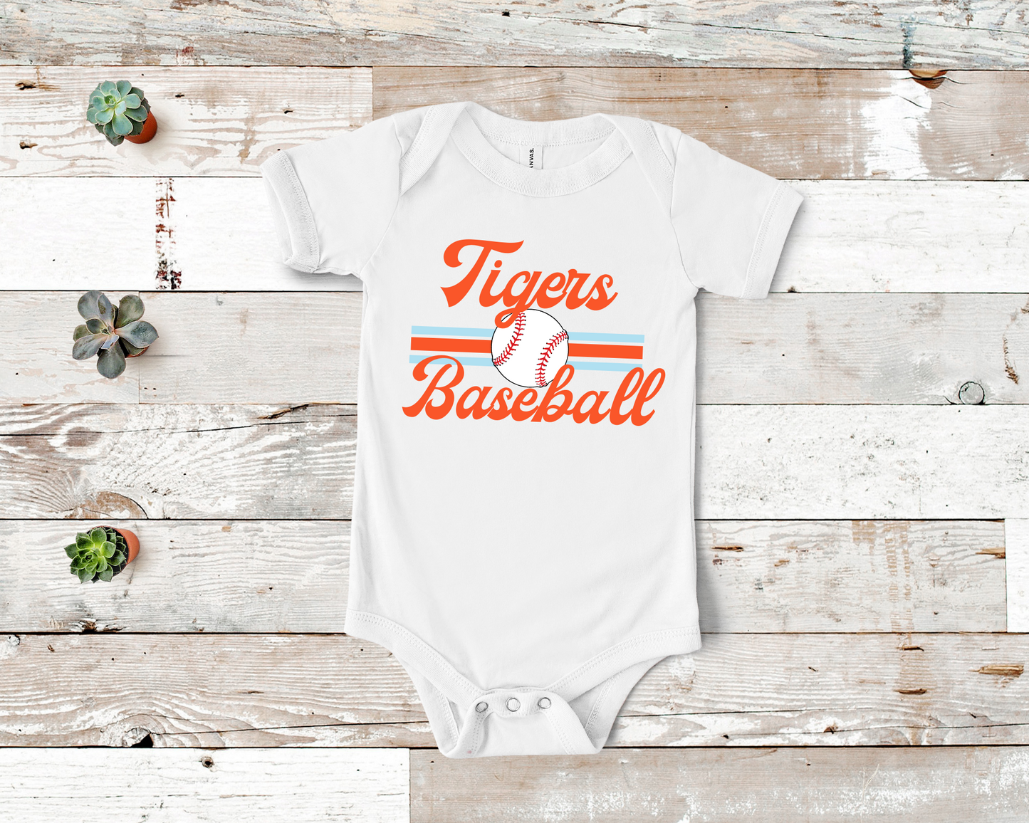 Retro Baseball Baby Bodysuit