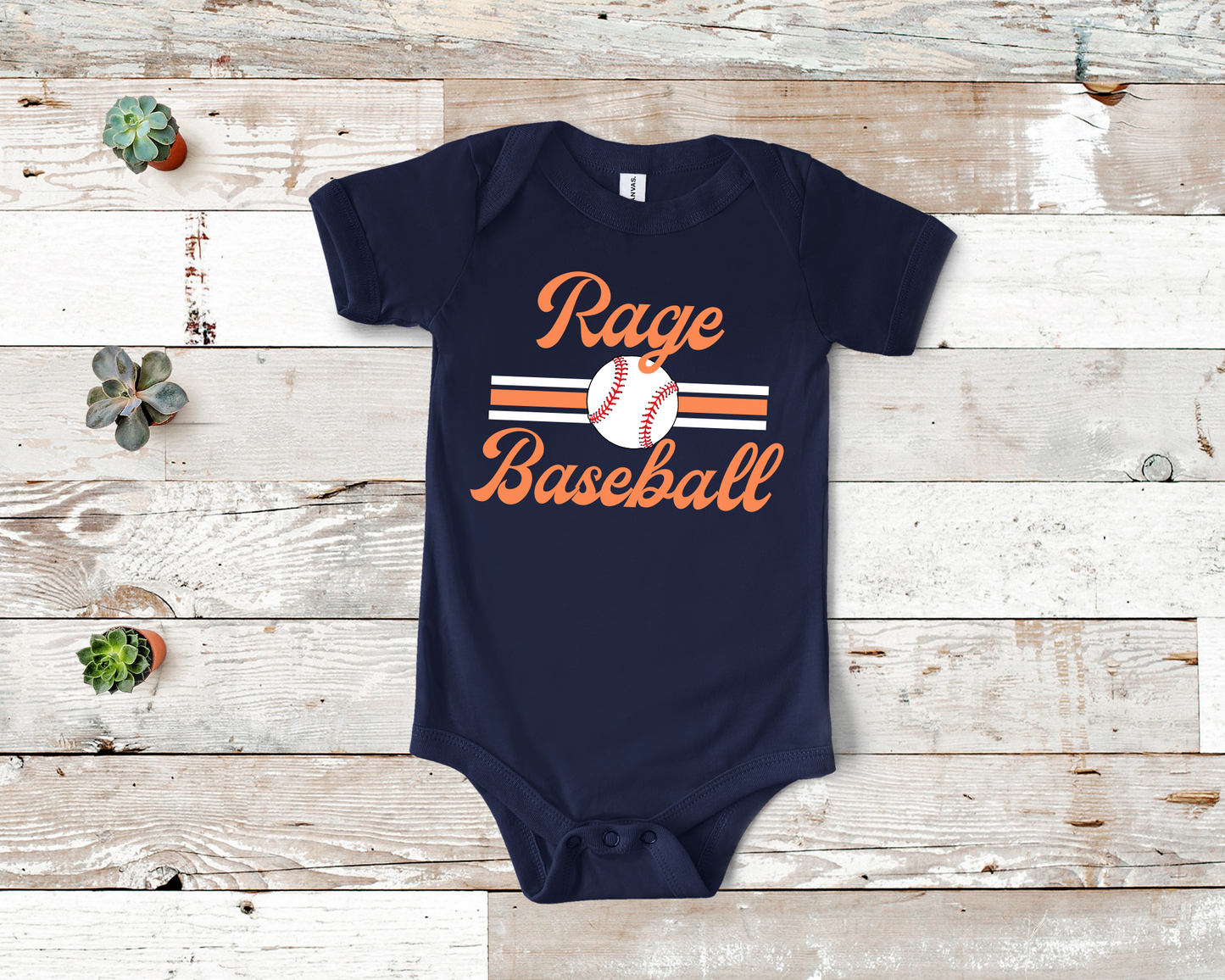 Retro Baseball Baby Bodysuit