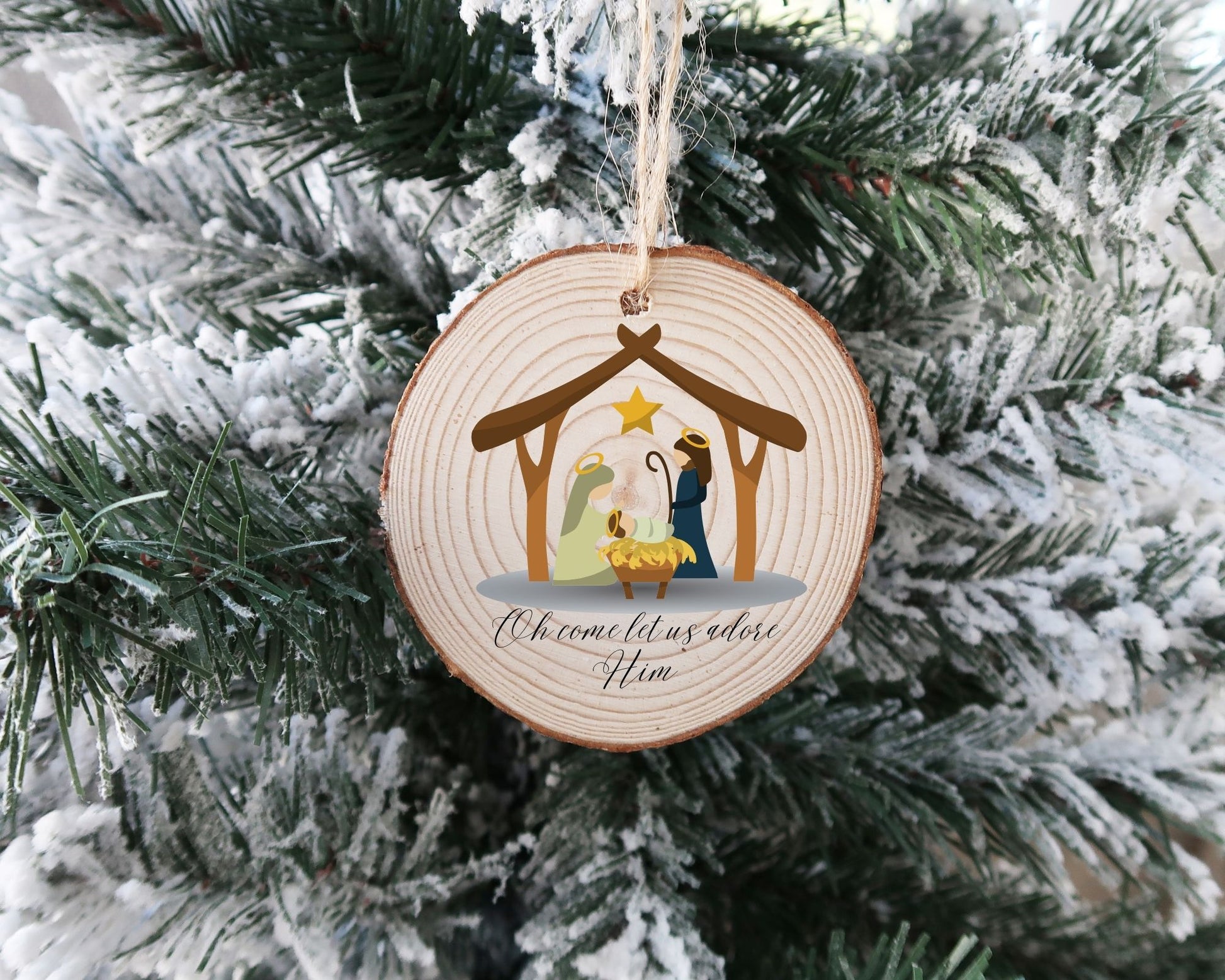 Christmas Ornaments - Handcrafted Nativity Scene La Bella Rose Boutique