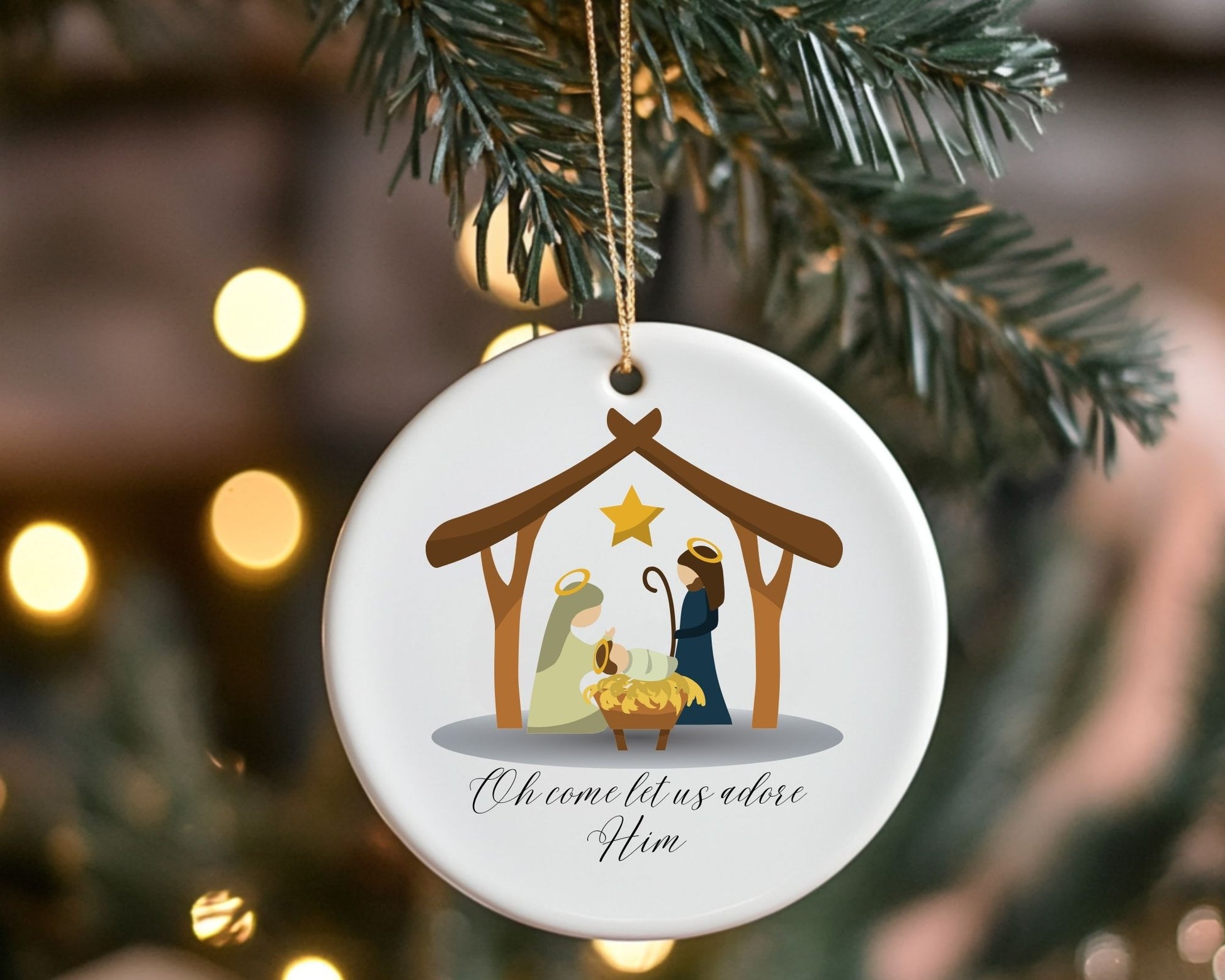 Christmas Ornaments - Handcrafted Nativity Scene La Bella Rose Boutique