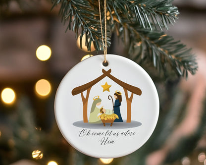 Christmas Ornaments - Handcrafted Nativity Scene La Bella Rose Boutique