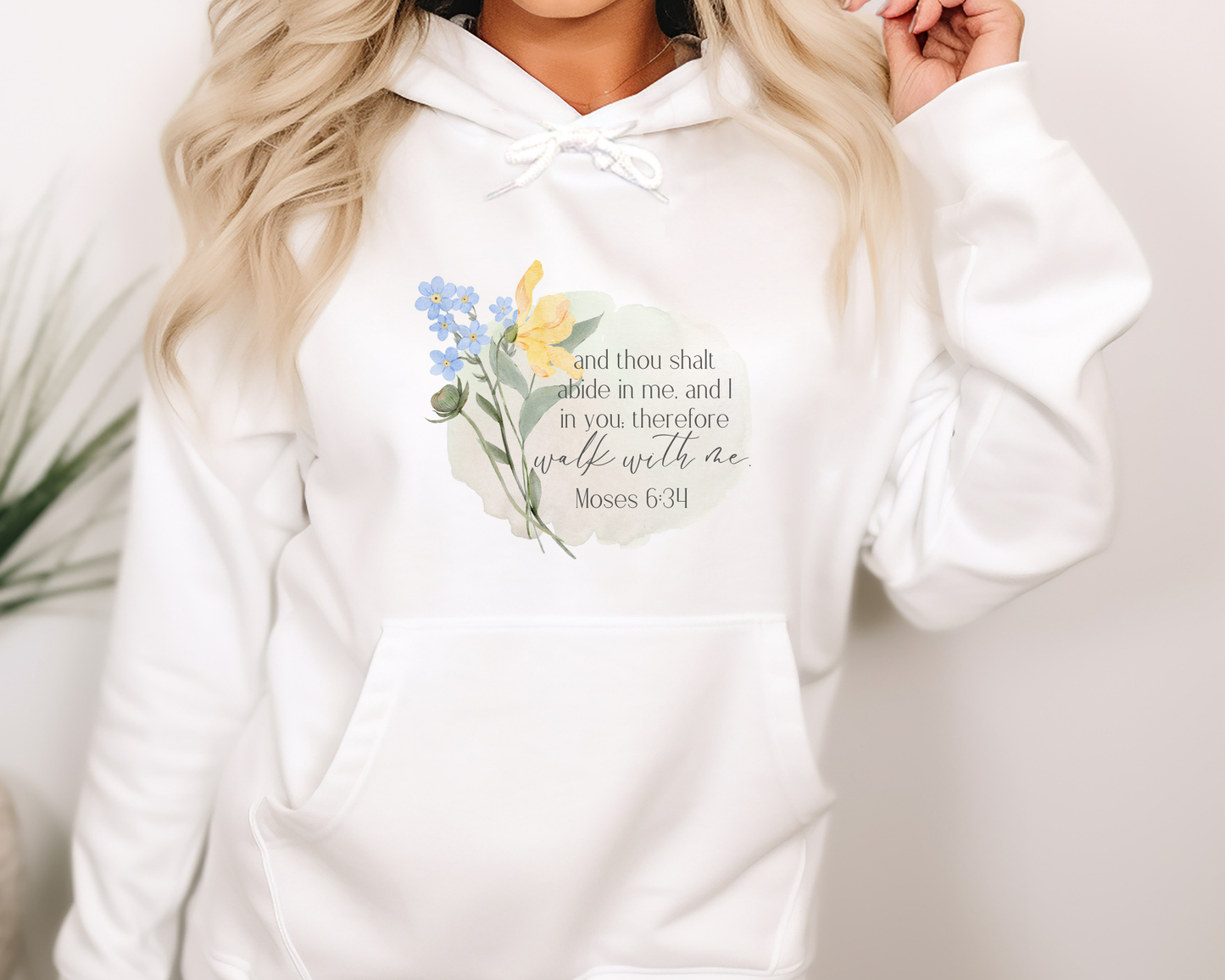 Walk With Me | Moses 6:34 | Scripture Hoodie La Bella Rose Boutique