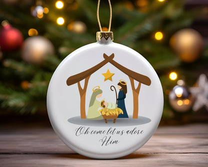 Christmas Ornaments - Handcrafted Nativity Scene La Bella Rose Boutique
