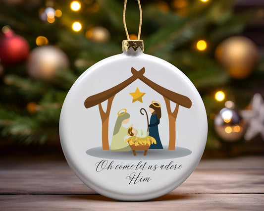 Christmas Ornaments - Handcrafted Nativity Scene La Bella Rose Boutique