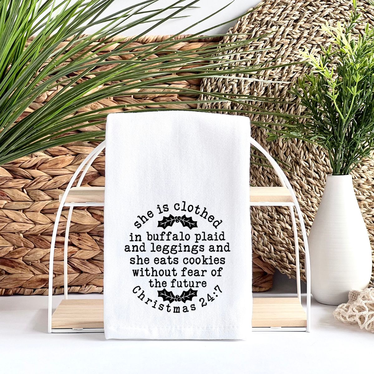 Funny Christmas Tea Towels La Bella Rose Boutique