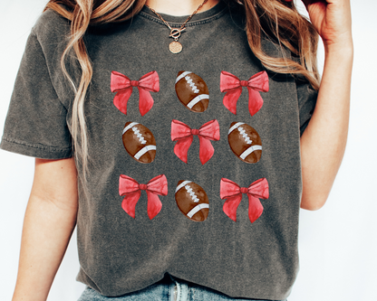 Football and Bows Tee