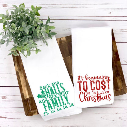 Funny Christmas Tea Towels La Bella Rose Boutique