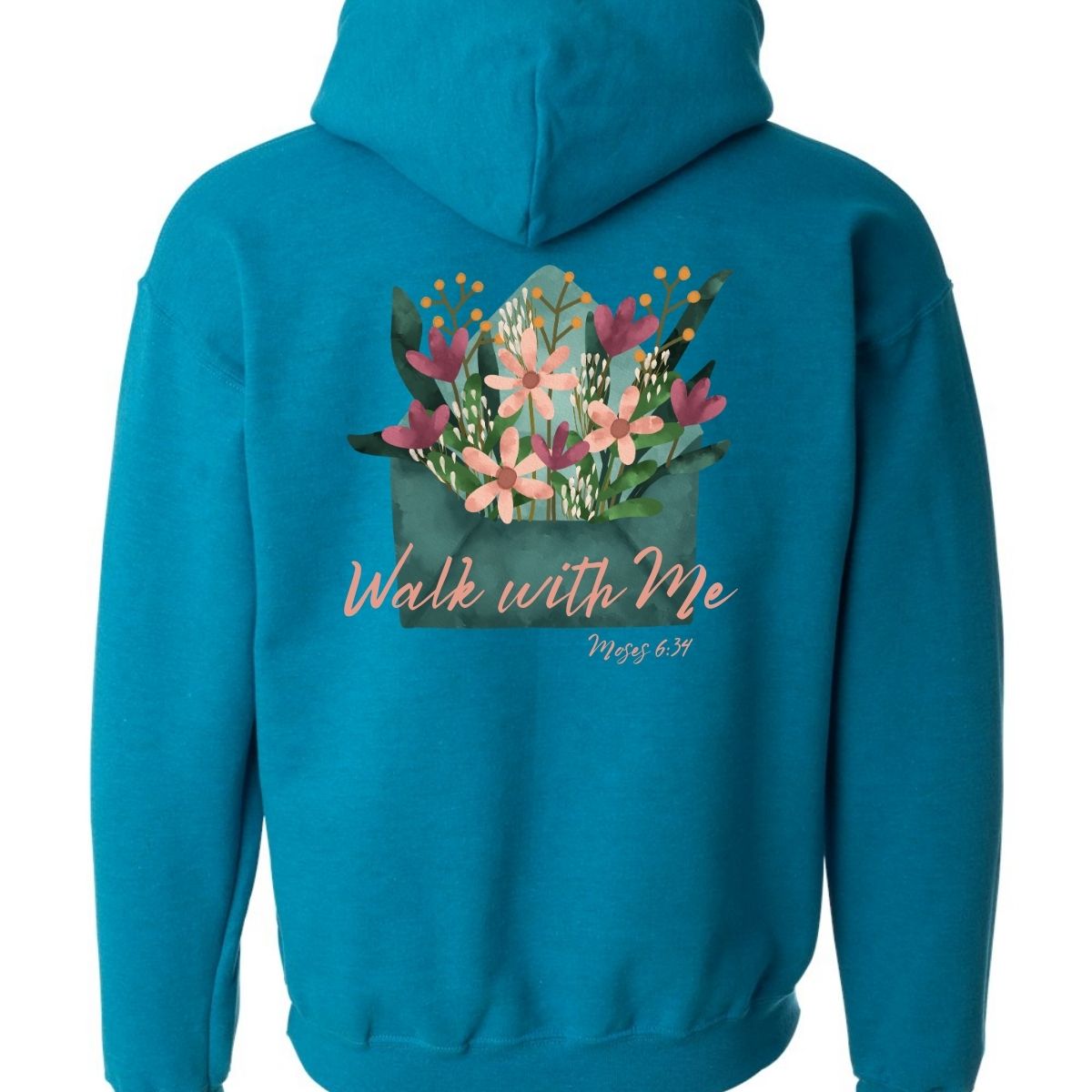 Walk With Me | Moses 6:34 | Foot Steps Hoodie Envelope La Bella Rose Boutique