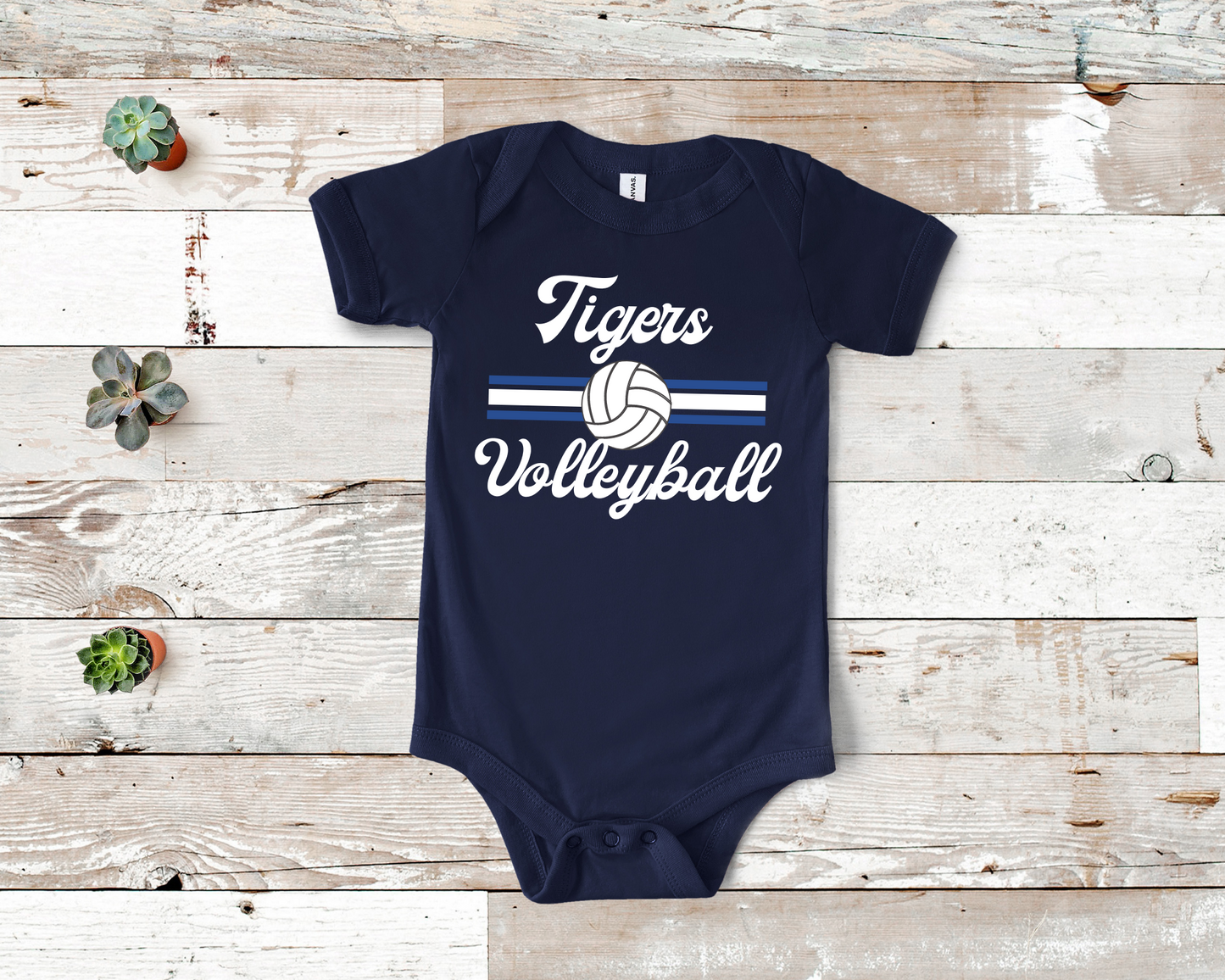 Retro Volleyball Baby Bodysuit