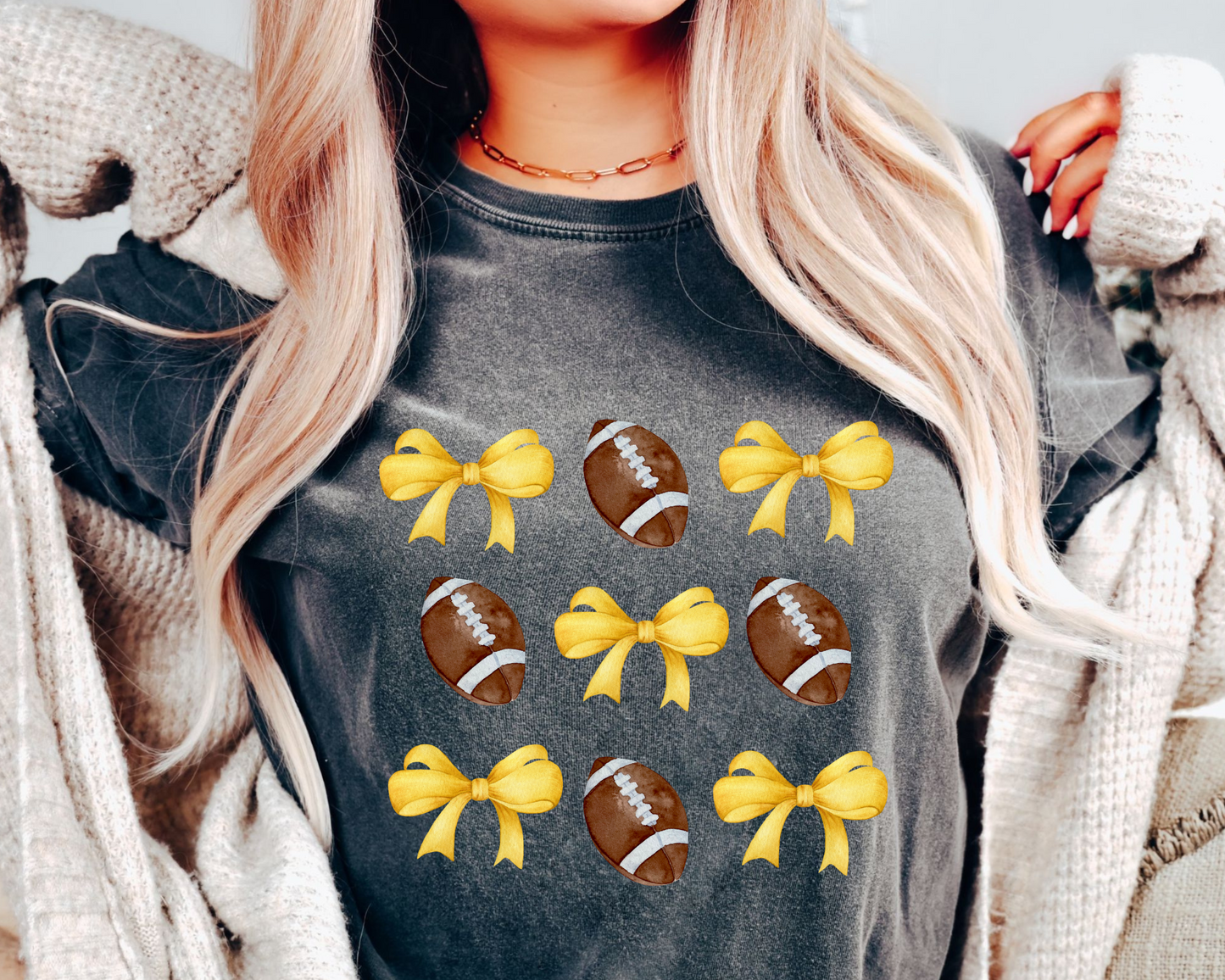 Football and Bows Tee