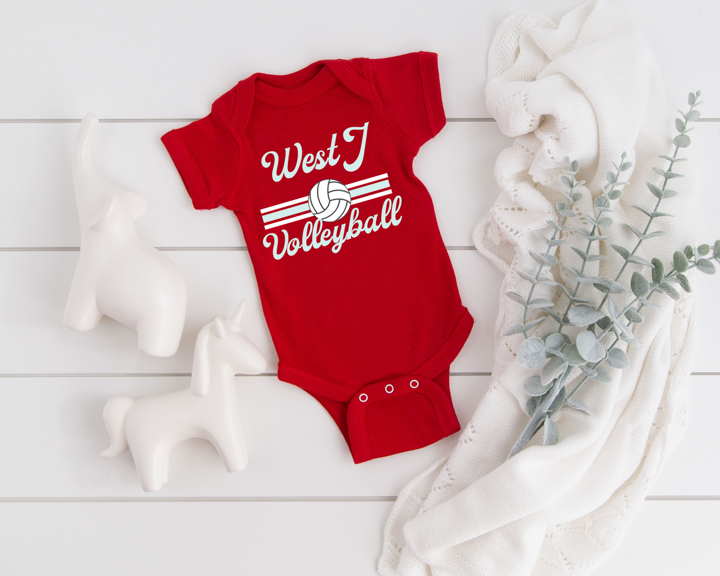 Retro Volleyball Baby Bodysuit