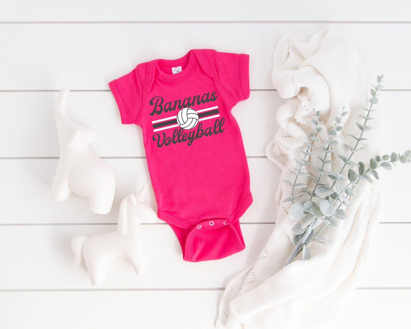 Retro Volleyball Baby Bodysuit