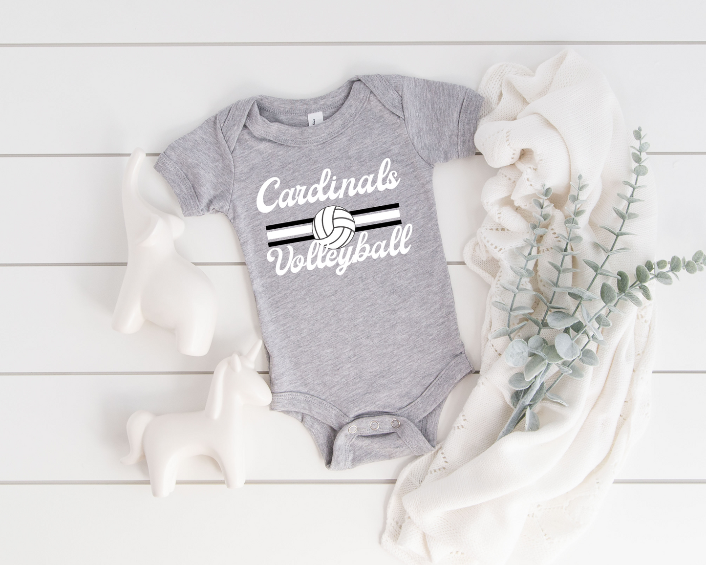 Retro Volleyball Baby Bodysuit