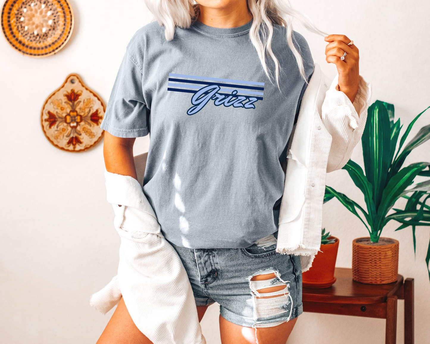 Skyline Basketball Tees Stripes | Bella Canvas La Bella Rose Boutique