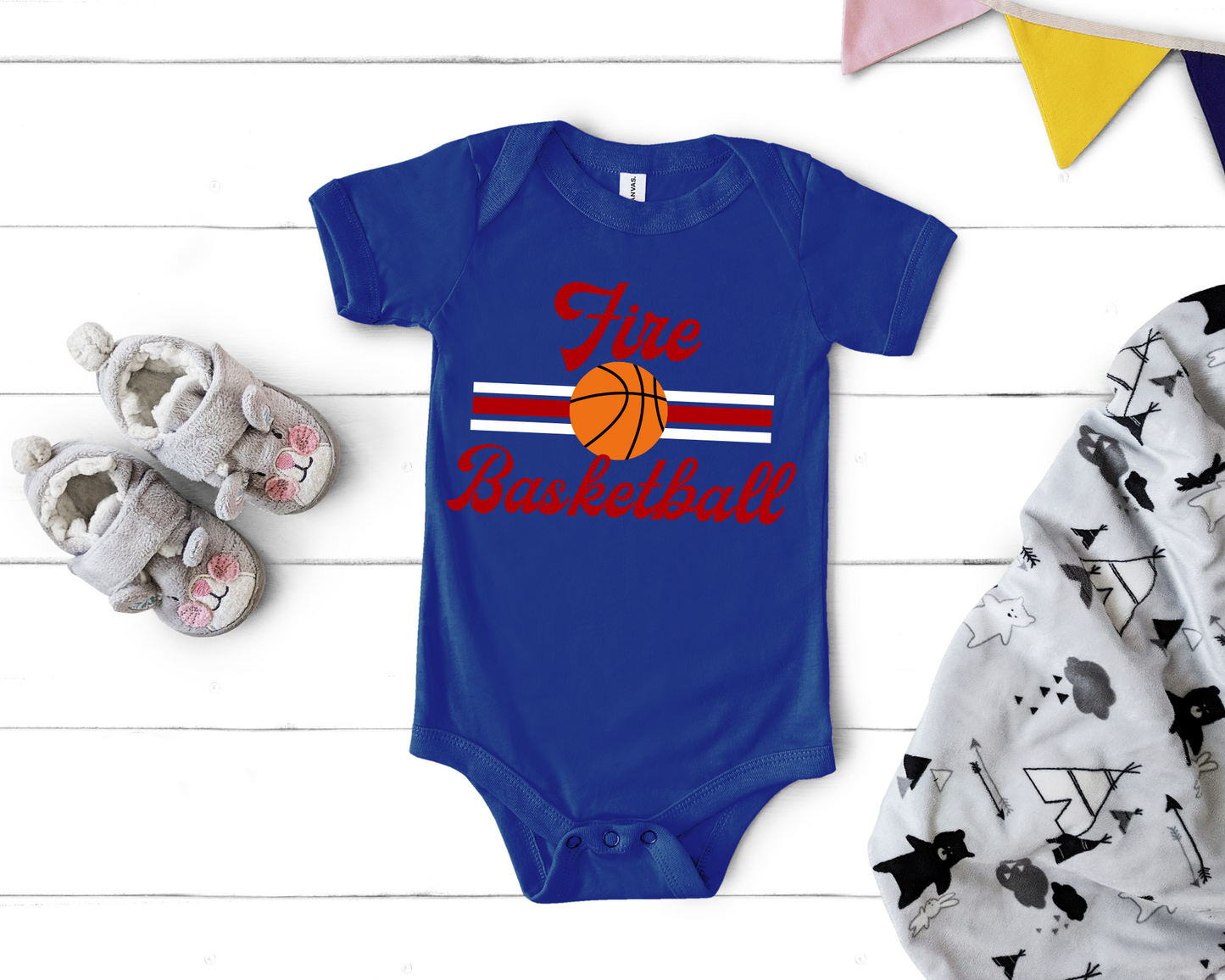 Retro Basketball Baby Bodysuit