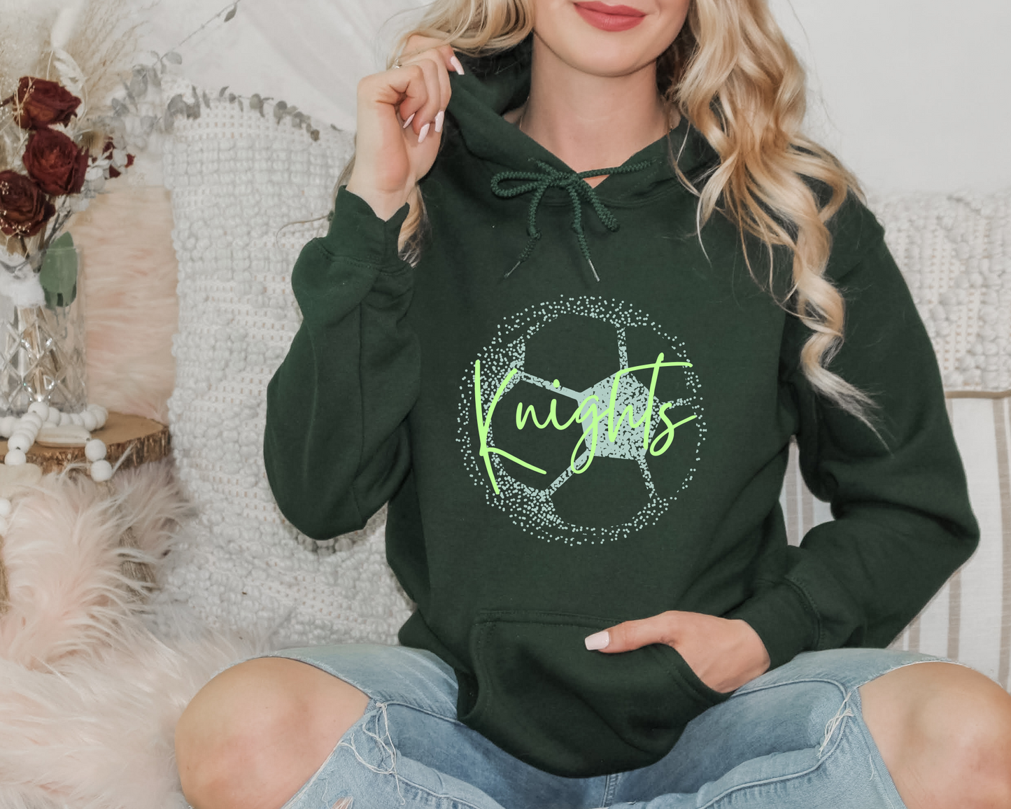 Personalized Faded Soccer Hoodie