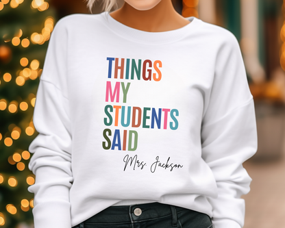 Customized Teacher Sweatshirt La Bella Rose Boutique