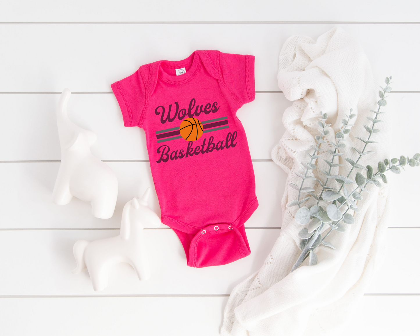 Retro Basketball Baby Bodysuit