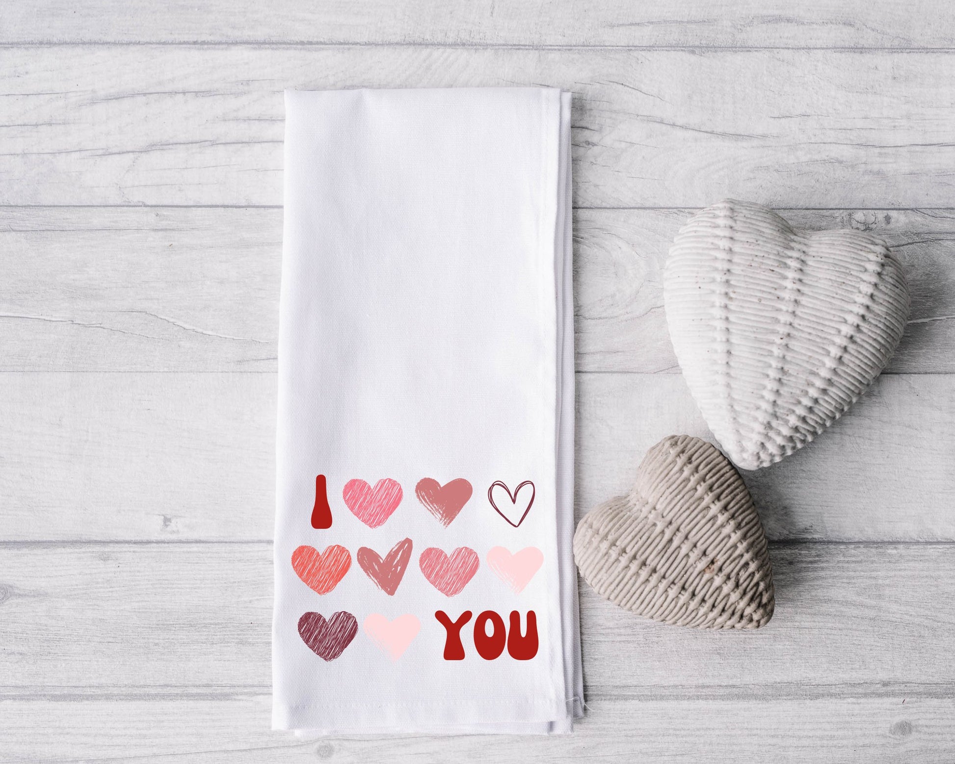 Valentines Tea kitchen Towels La Bella Rose Boutique
