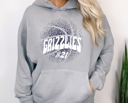 New Font Faded Basketball Hoodie