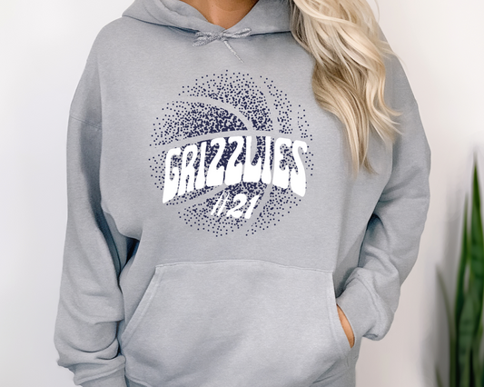 New Font Faded Basketball Hoodie La Bella Rose Boutique