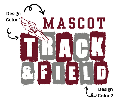 Personalized Track & Field Mascot Sweatshirt La Bella Rose Boutique