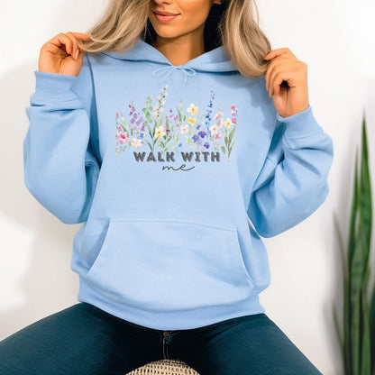 Walk With Me | Moses 6:34 | Foot Steps Hoodie Wildflowers La Bella Rose Boutique