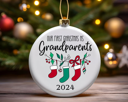 Christmas Ornaments - Our First Christmas as Grandparents La Bella Rose Boutique