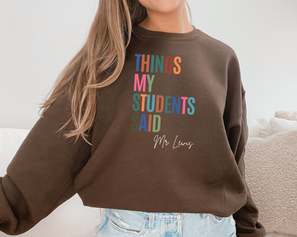 Customized Teacher Sweatshirt La Bella Rose Boutique