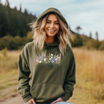 Walk With Me | Moses 6:34 | Foot Steps Hoodie Wildflowers La Bella Rose Boutique