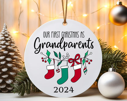 Christmas Ornaments - Our First Christmas as Grandparents La Bella Rose Boutique