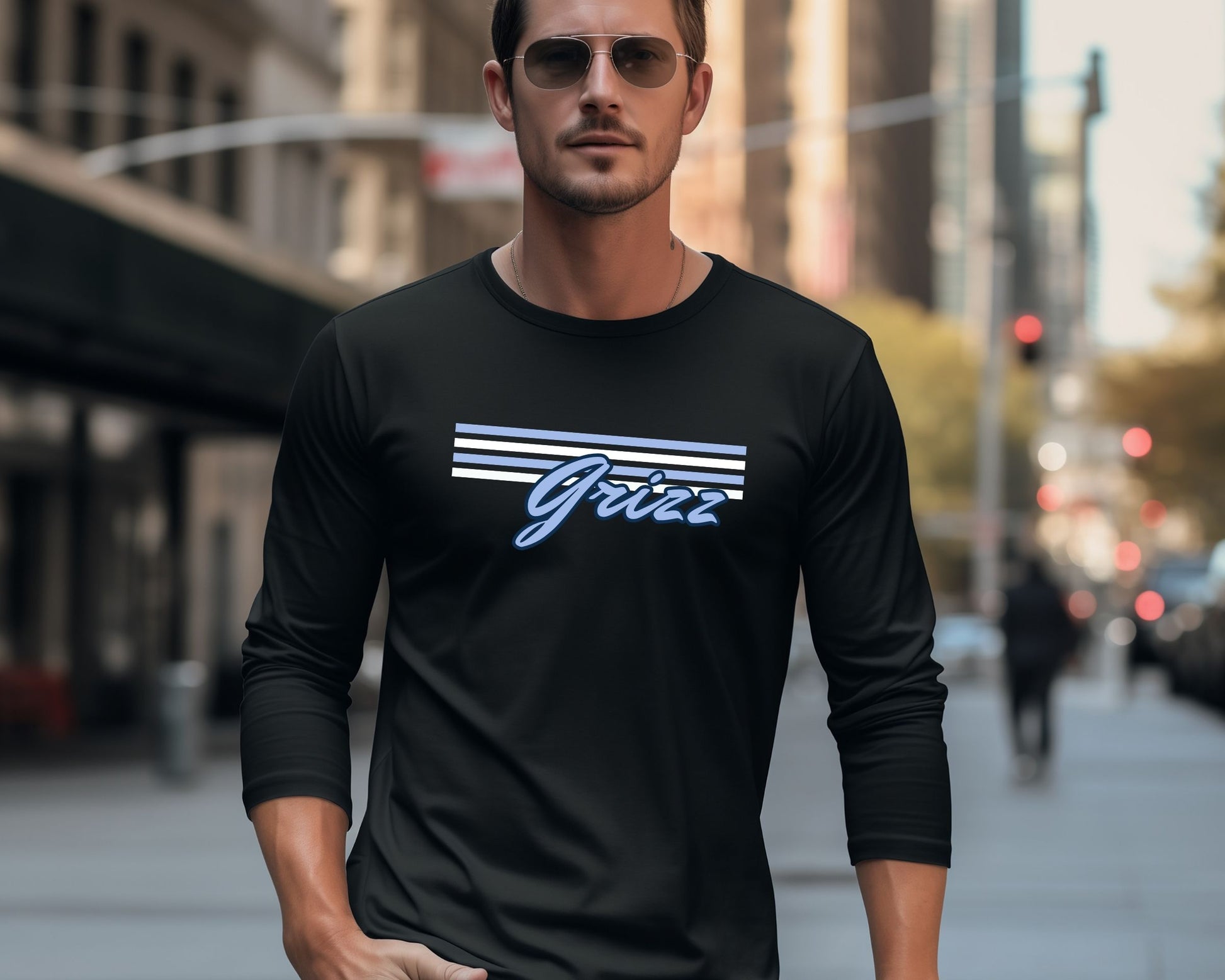 Skyline Grizz Stripes Long Sleeve Tees La Bella Rose Boutique