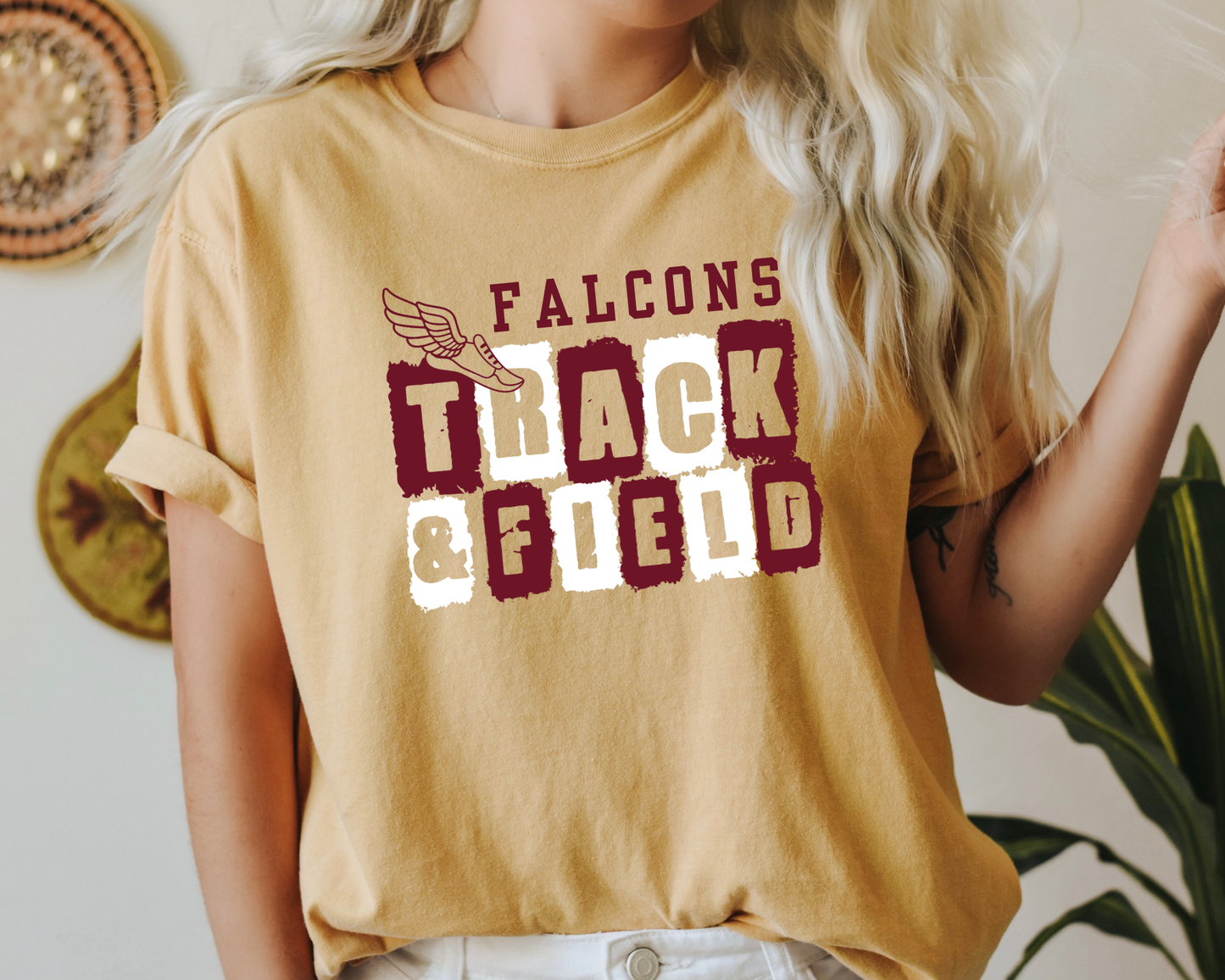 Personalized Track & Field Mascot Tees La Bella Rose Boutique