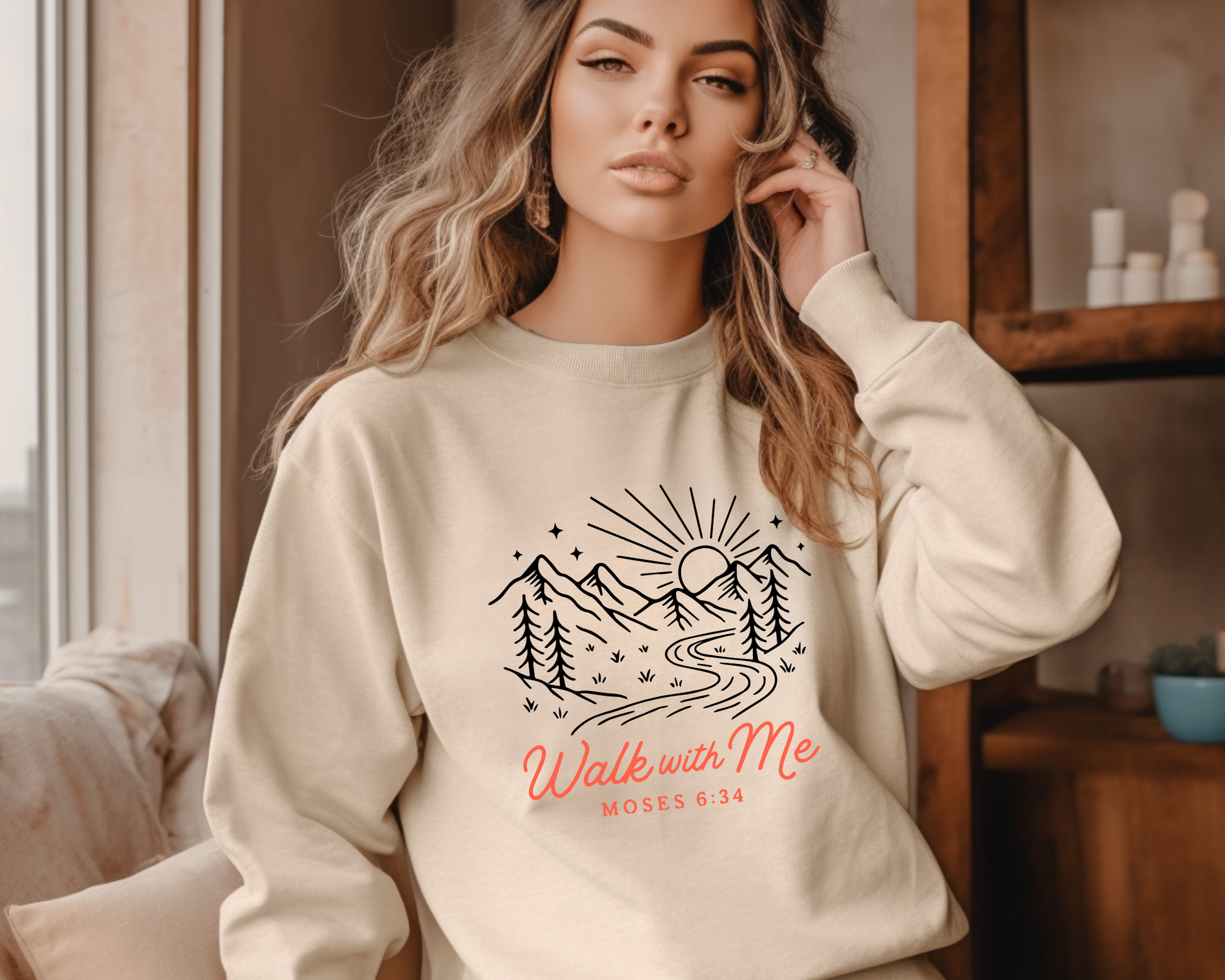2026 Girls Camp | Walk With Me | Moses 6:34 | Sweatshirt La Bella Rose Boutique