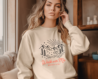 2026 Girls Camp | Walk With Me | Moses 6:34 | Sweatshirt La Bella Rose Boutique