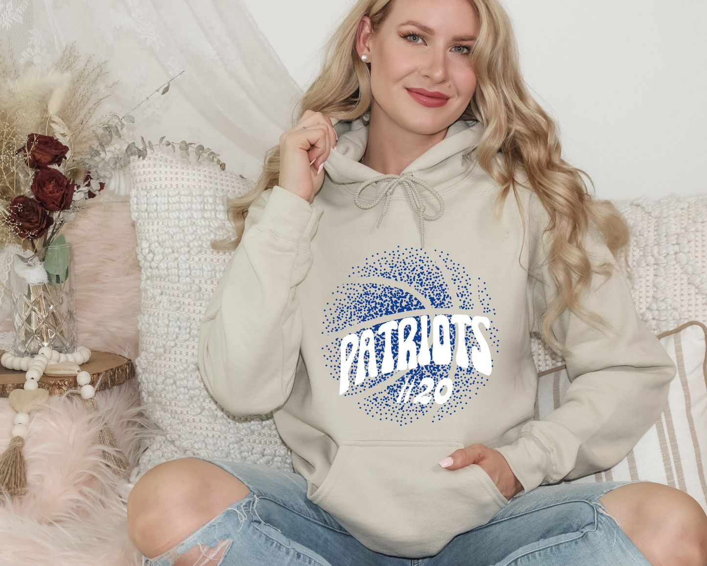 New Font Faded Basketball Hoodie