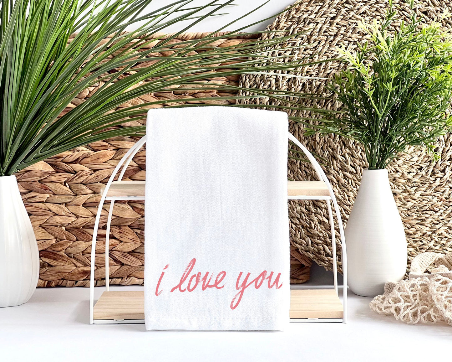 Valentines Tea kitchen Towels La Bella Rose Boutique