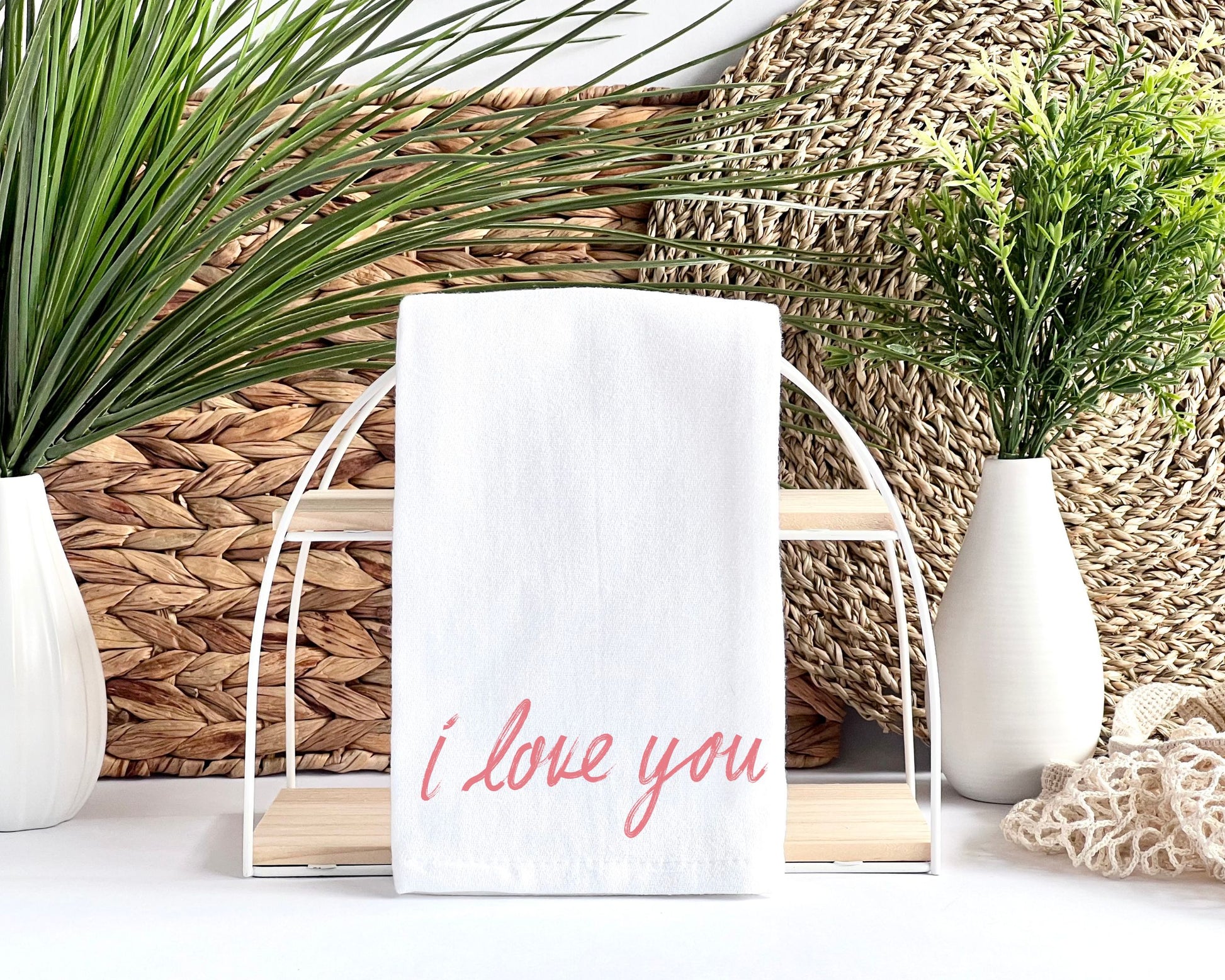 Valentines Tea kitchen Towels La Bella Rose Boutique