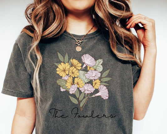 Custom Flower Bouquet Tee