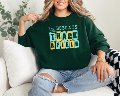 Personalized Track & Field Mascot Sweatshirt La Bella Rose Boutique