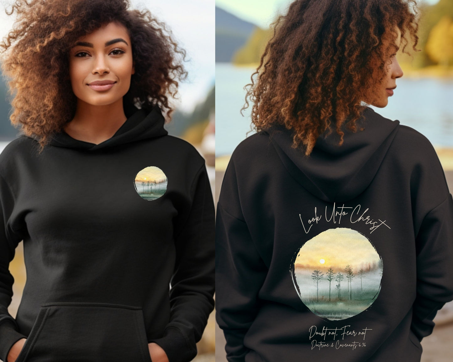 LDS 2025 Youth Theme Hoodie, Look Unto Christ Sweatshirt, Girls Camp Sweatshirt, Customized Hooded Sweatshirt, Front and Back Print, Unisex