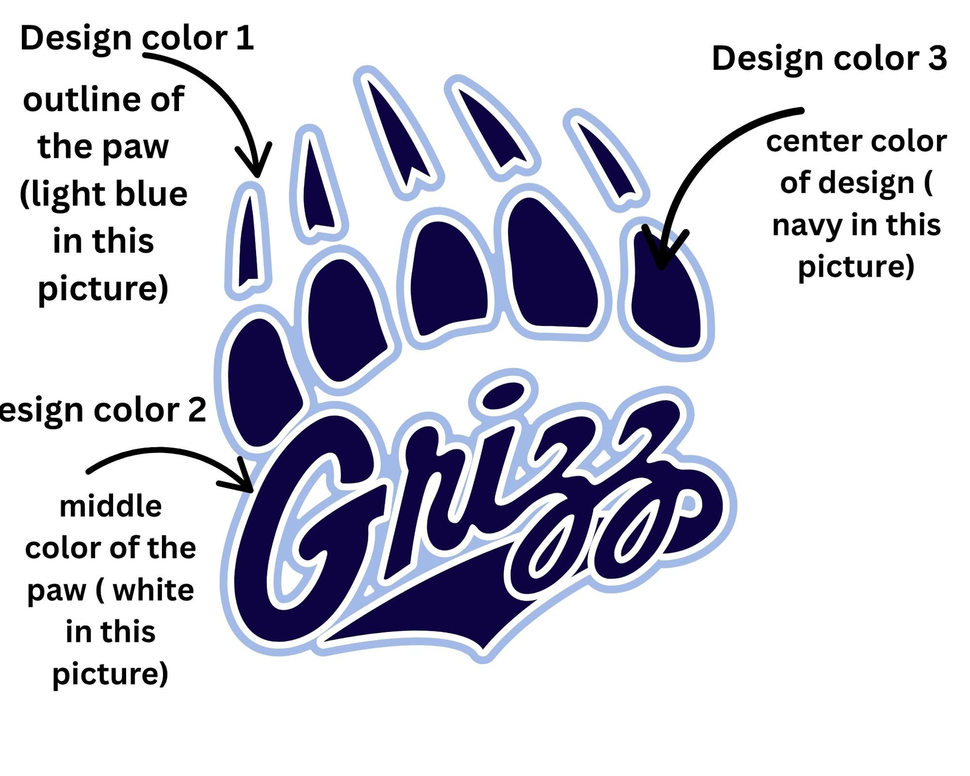 Skyline Grizz paw Kids Tees La Bella Rose Boutique