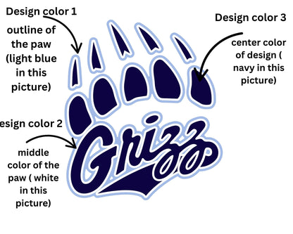 Skyline Grizz paw Kids Tees La Bella Rose Boutique