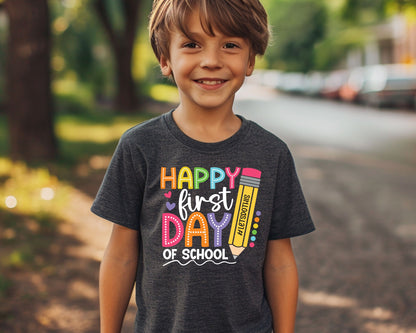 Youth Happy First Day of School Tees