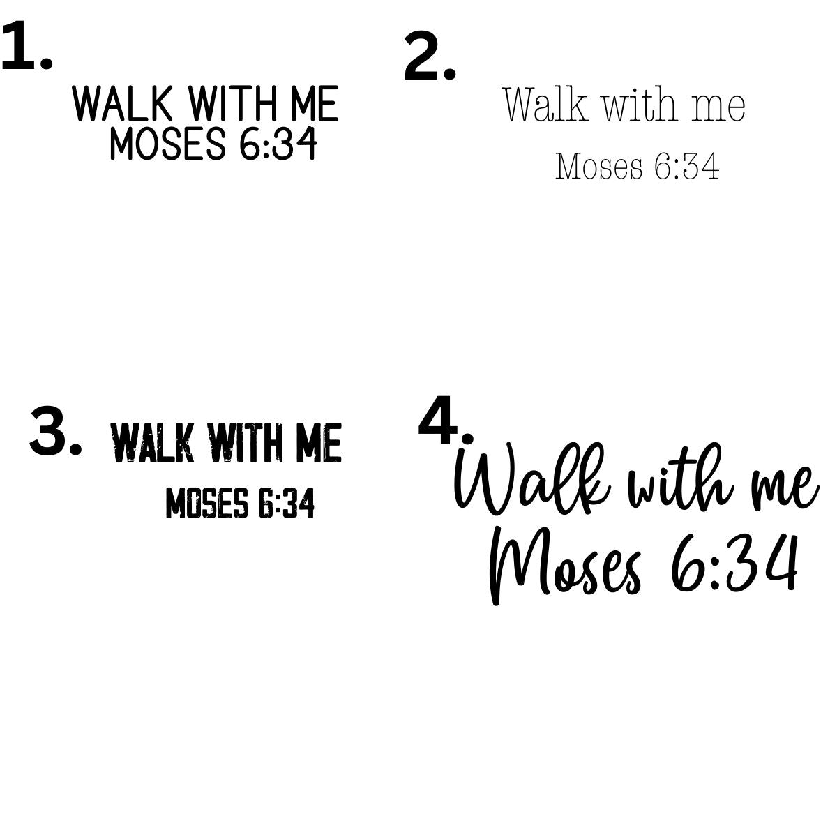 Walk With Me | Moses 6:34 | Foot Steps Hoodie Words 2 La Bella Rose Boutique