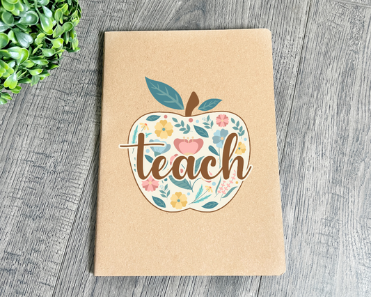 Floral Apple Teacher Notebook La Bella Rose Boutique