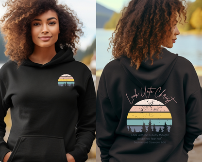 LDS 2025 Youth Theme Hoodie, Look Unto Christ Sweatshirt, Girls Camp Sweatshirt, Customized Hooded Sweatshirt, Front and Back Print, Unisex