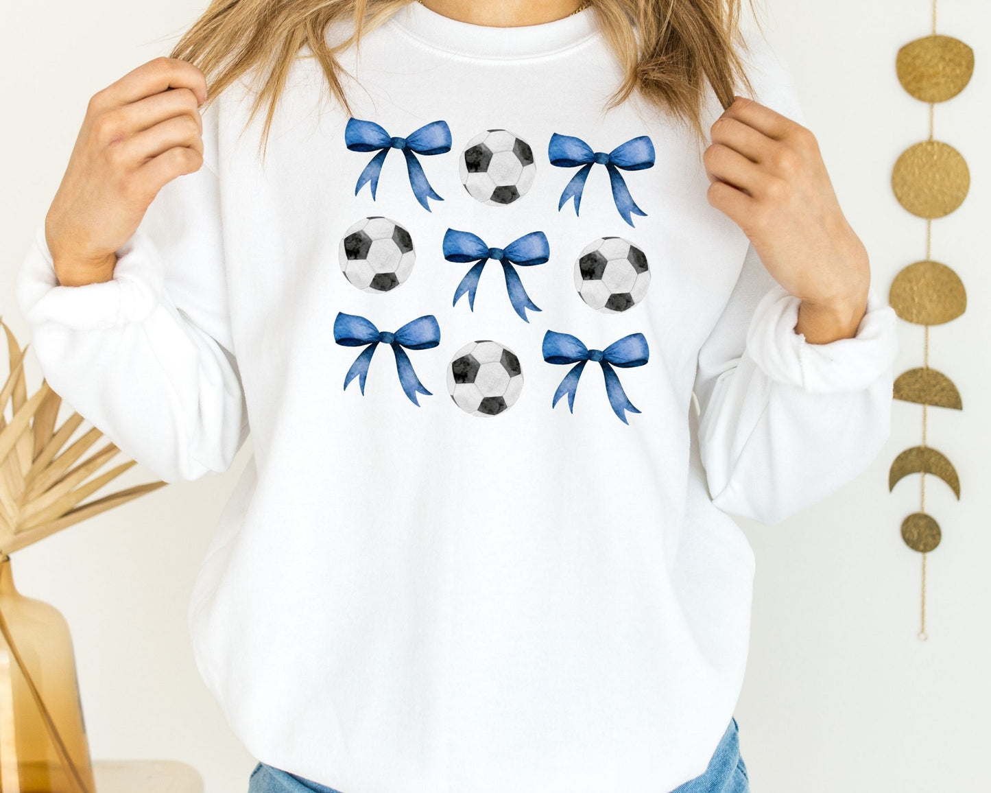 Soccer Balls and Bows Sweatshirt