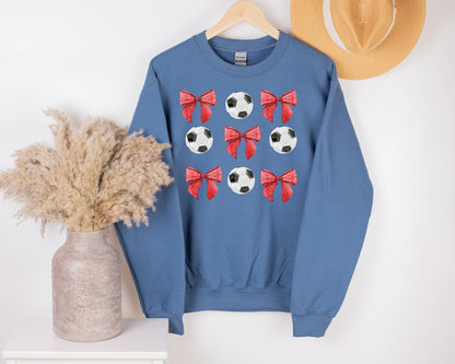 Soccer Balls and Bows Sweatshirt